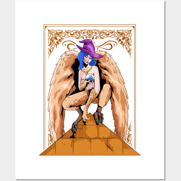 Egyptian Witch Sphinx Wall Art by PhantomDesign